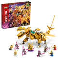 LEGO NINJAGO Lloyd's Golden Ultra Dragon Toy, 989 Pieces, 9 Minifigures - 71774