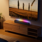 onn 20 in Bluetooth 2.1 Channel Soundbar with Multi-Color LED Lighting, Black