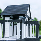 Backyard Discovery Cedar Wood Swing Set With Wave Slide, Clubhouse, Play Kitchen, Belt And Web Swings - Canyon Creek