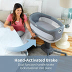 Chicco Close To You 3-In-1 Portable Bedside Bassinet And Changing Table, Heather Grey - 00079642400070