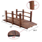 Ktaxon 5ft Arch Anticorrosive Landscape Bridge Carbonized Color