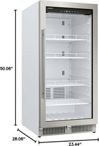 EdgeStar Commercial Beverage Merchandiser, 10.1 Cu. Ft., 22 in Wide, Stainless Steel - VBM101