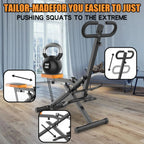 Hiii Foldable Squat Machine With Resistance Bands, 250 Pounds - Black