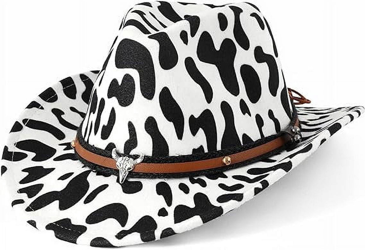 Wowstyle Wide Brim Cowboy Hat for Adult Men Women Cowgirl Hat with Adjustable Leather Band Western Cattleman Cowboy Rodeo Outfit for Outdoor Activities, Parties, Music Festive