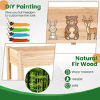 Costway Raised Garden Bed Elevated Planter Box Wood for Vegetable Flower Herb
