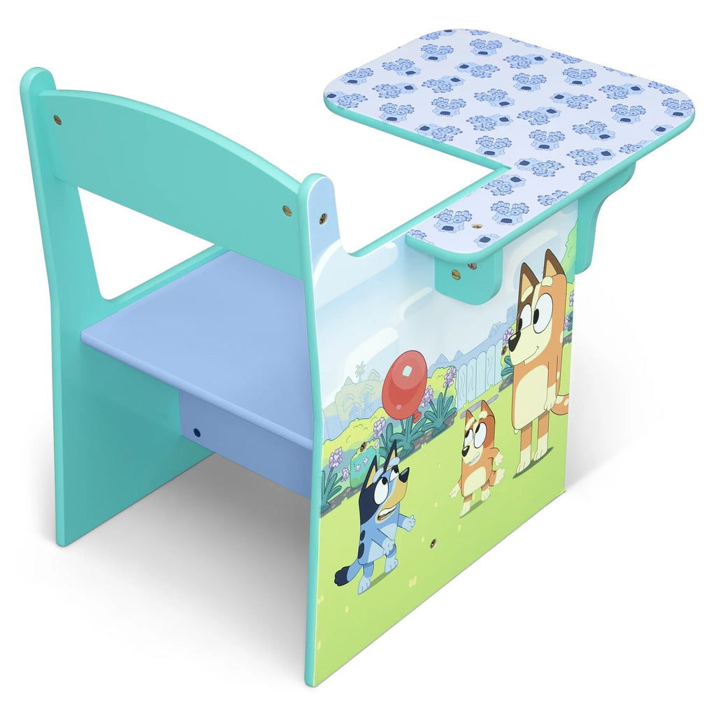 Delta Children Bluey 3-Piece Toddler Bedroom Set With Bed, Chair Desk And Toy Organizer - Blue