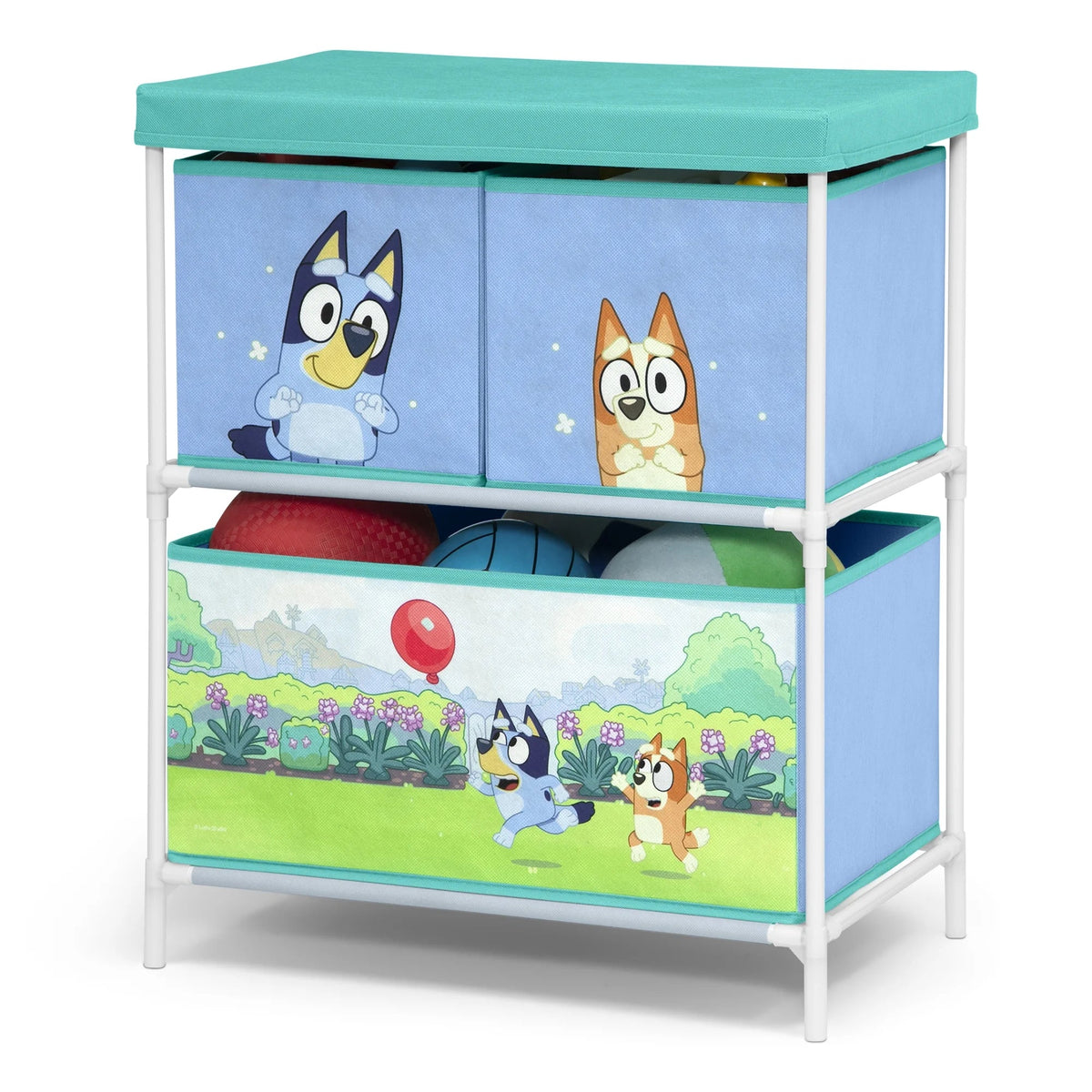 Delta Children Bluey 3-Piece Toddler Bedroom Set With Bed, Chair Desk And Toy Organizer - Blue