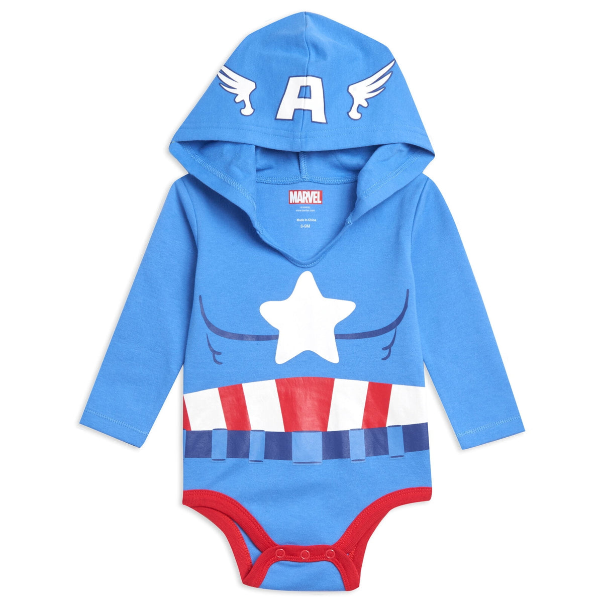 Marvel Avengers Spider-Man Captain America Hulk Infant Baby Boys 3 Pack Cosplay Bodysuits Newborn to Infant