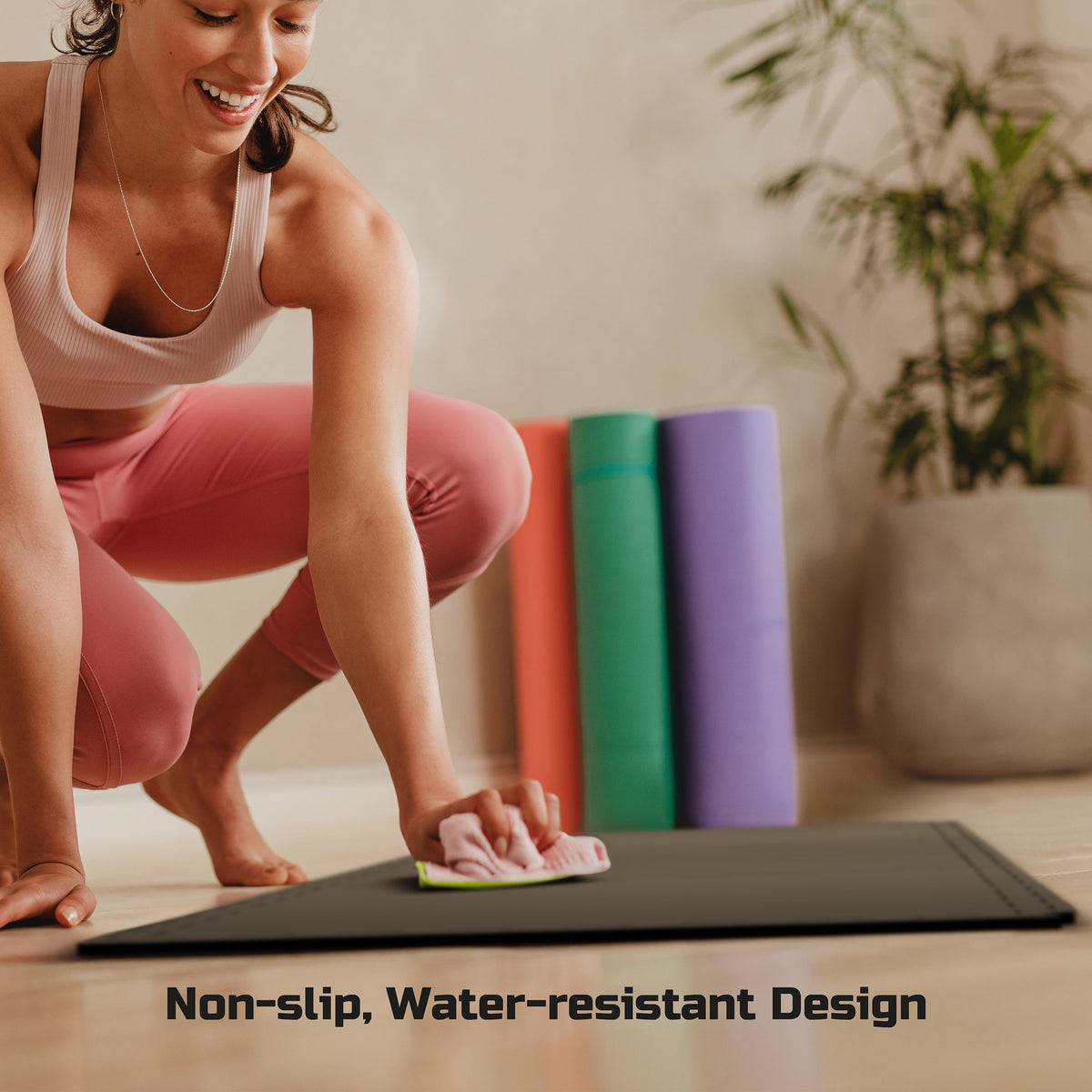 FitRx Pro Mat Exercise Mat, 24-Pack 24" x 24" Interlocking Foam Floor Tiles for Home Gym EVA Foam Mat, 96 sq. ft.