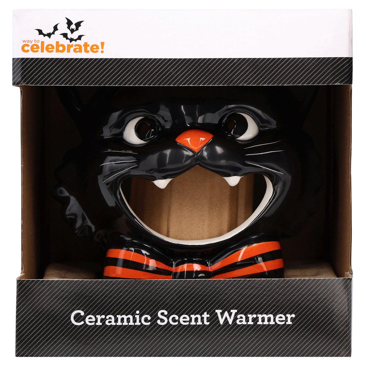 Ceramic Black Cat Electric Wax Warmer, Black, Halloween by Way To Celebrate