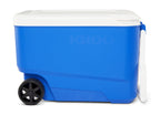 Igloo Wheelie Cool 38 QT Hard Sided Cooler with Wheels, Blue