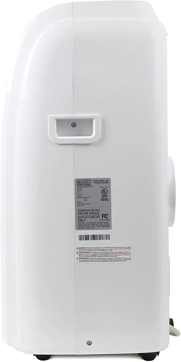 BLACK+DECKER Portable Air Conditioner With Heat And Remote Control, 14,000 BTU, White