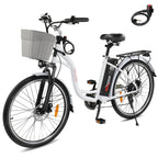 PEXMOR Adult Electric Bike 350W Peak 500W 36V 12.5AH 26in Cruiser