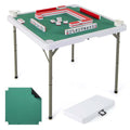 Costway Folding Mahjong Table With Cup Holders, Felt Mat And Carrying Handle - 35in x 35in x 29in