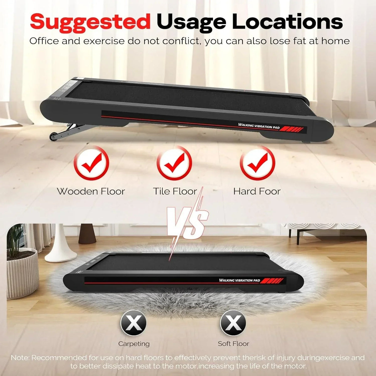 Sperax 3 In 1 Under Desk Walking Treadmill Pad With App