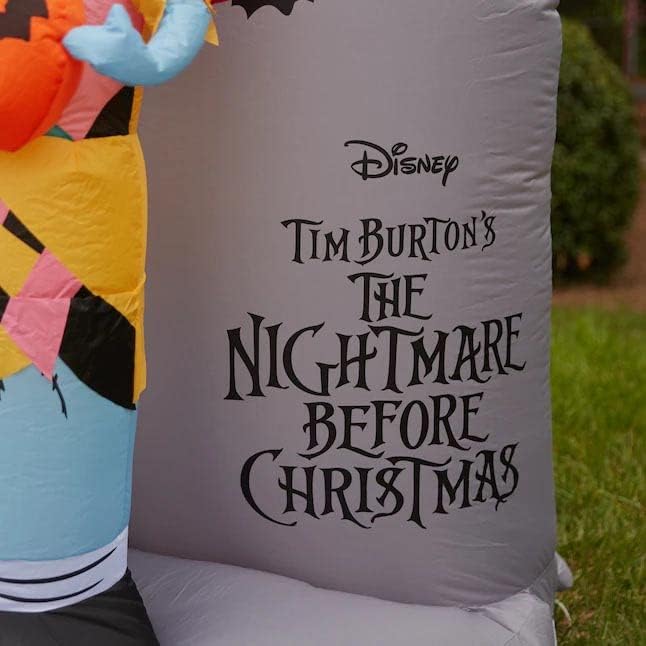Airblown Jack Skellington And Sally Hills Scene Inflatable, 7 ft - 228486
