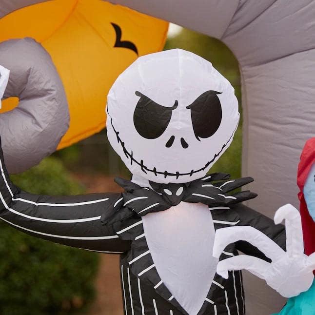Airblown Jack Skellington And Sally Hills Scene Inflatable, 7 ft - 228486