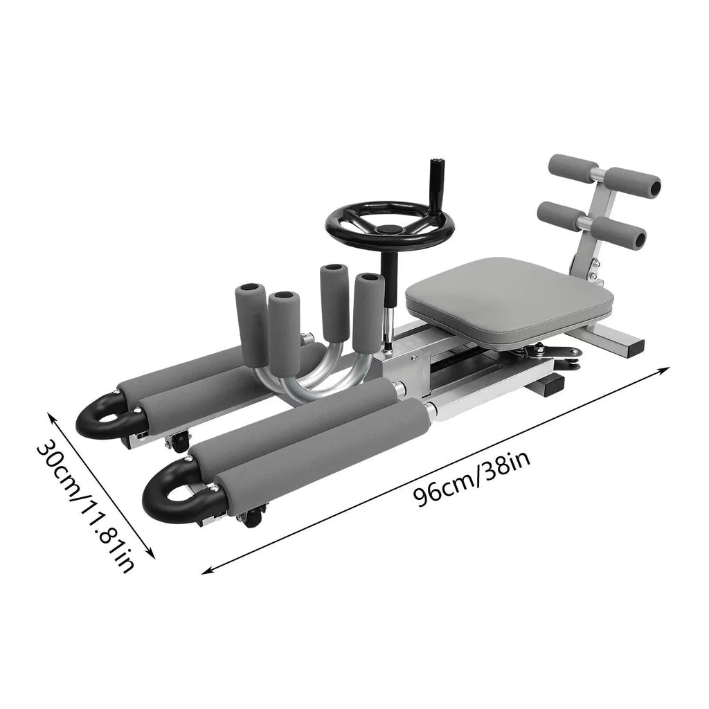 Leg Stretcher Training Machine, Steel, Gray, 330 lbs Capacity
