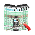 Seal Spray Foam Closed Cell Insulating Foam Can Kit, 200 Board FT, 8 Cans With Angled Gun Applicator And 1 Can Cleaner