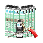 Seal Spray Foam Closed Cell Insulating Foam Can Kit, 200 Board FT, 8 Cans With Angled Gun Applicator And 1 Can Cleaner