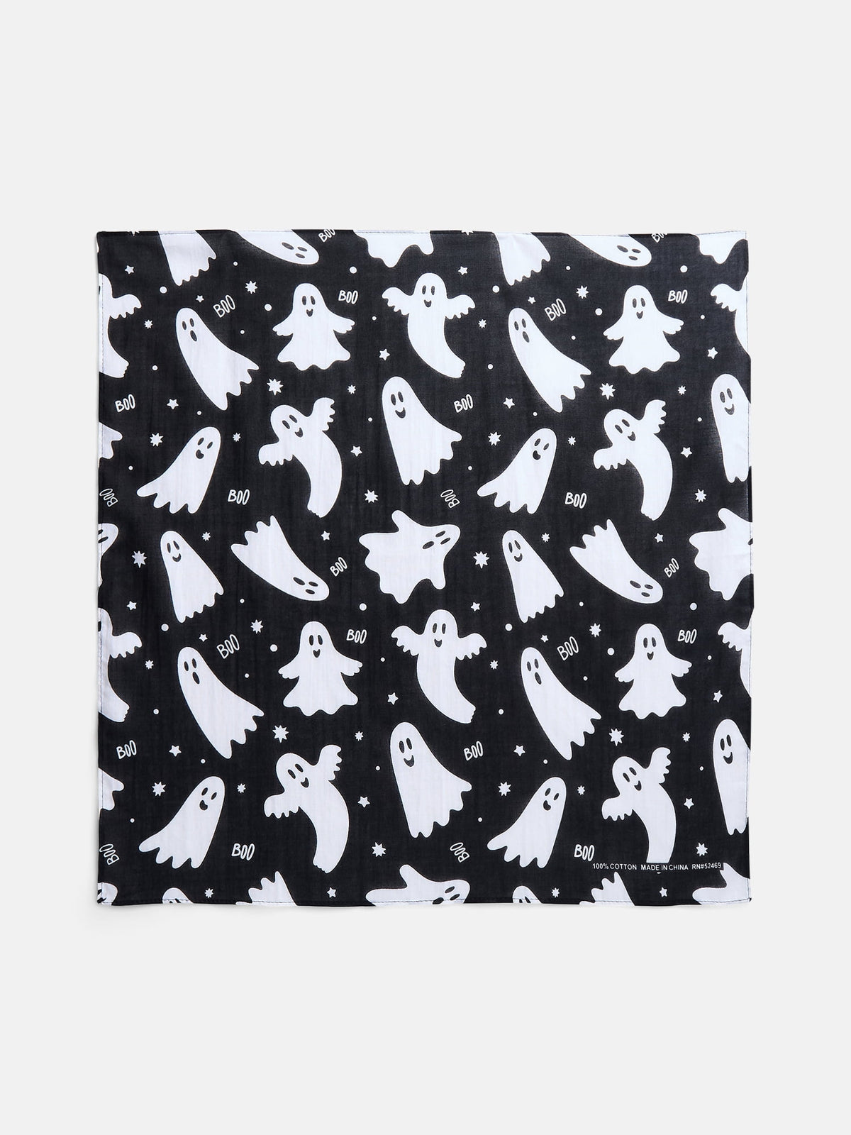Way To Celebrate Halloween Women's Boo Ghosts Bandana, One Size, Black