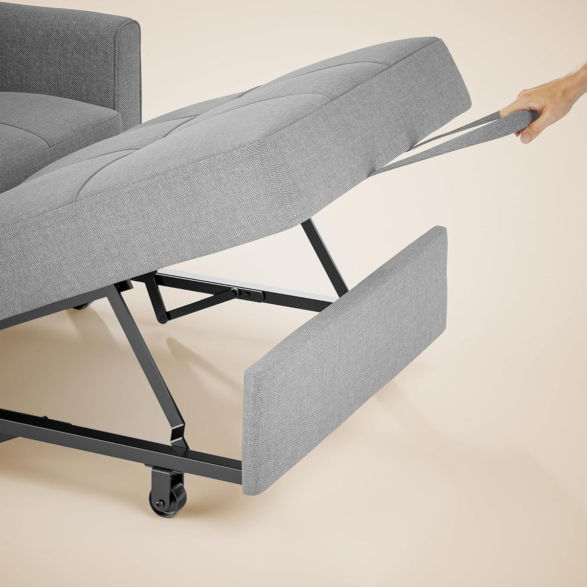 3-in-1 Convertible Pullout Sleeper Chair Bed - 75in x 26in x 17in