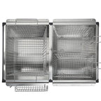 Barton High-Pressure Propane Outdoor Deep Fryer, 5.5L, Triple Basket, Dual Burner - Black
