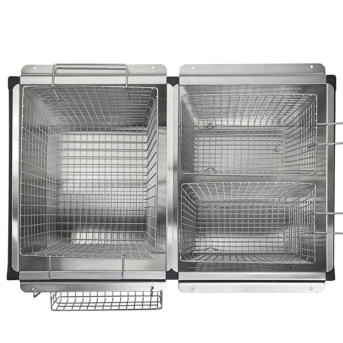 Barton High-Pressure Propane Outdoor Deep Fryer, 5.5L, Triple Basket, Dual Burner - Black