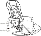 King Throne Ergonomic Gaming Chair With Footrest, Headrest, Lumbar Support, Cupholders, Black White