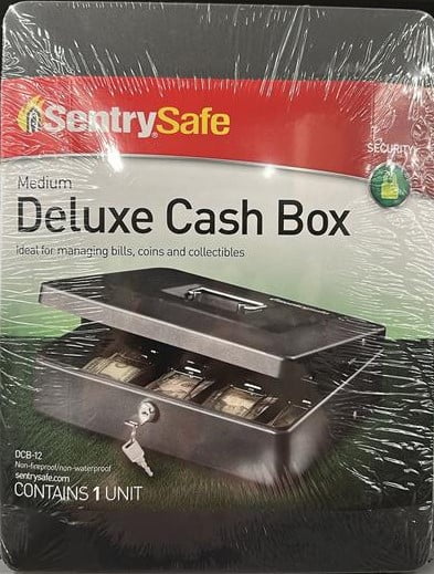 SentrySafe Deluxe Cash Box, DCB-12, Cash Safe