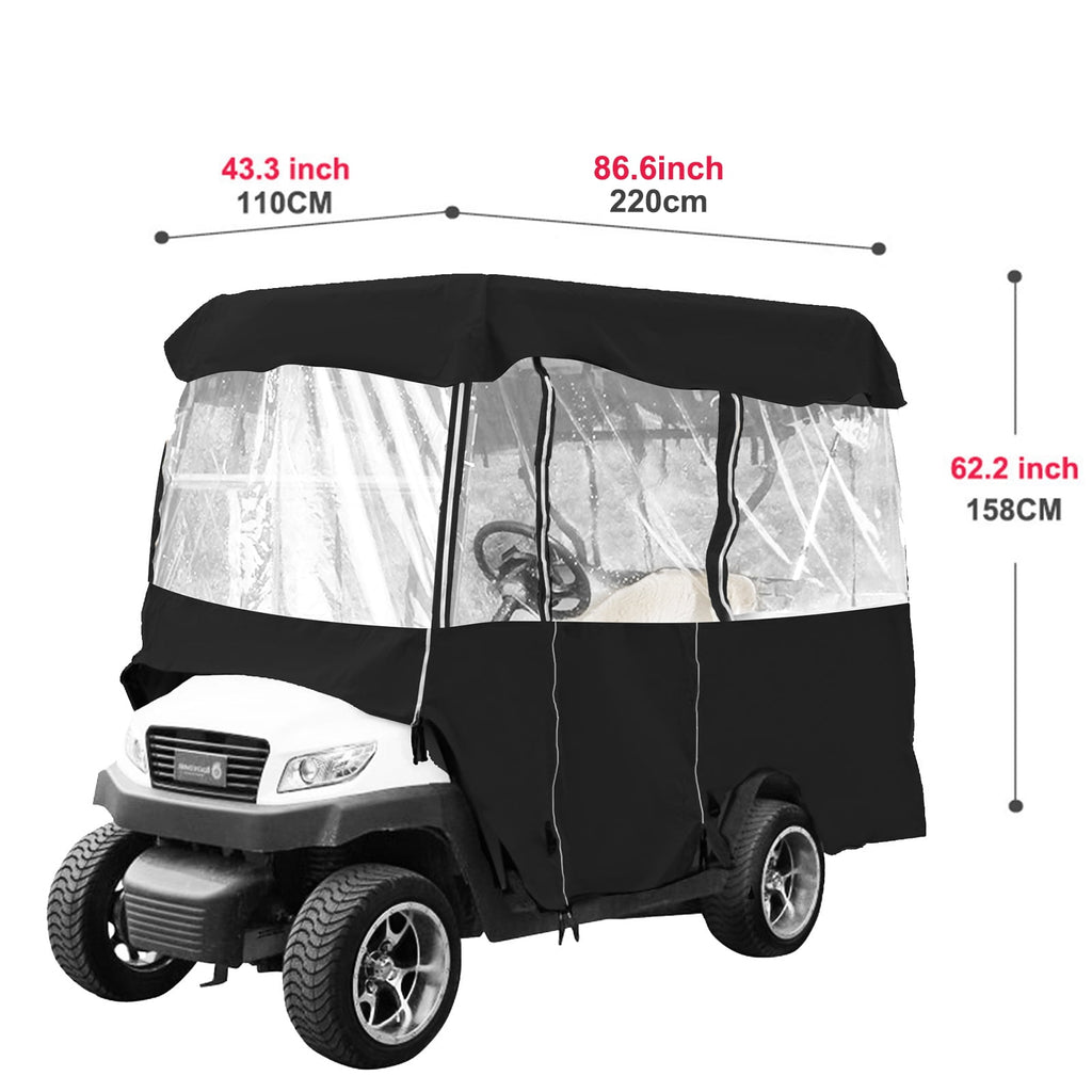 BENTISM Golf Cart Enclosure 4 Person Golf Cart Cover EZ Go Club Car Yamaha Golf Carts