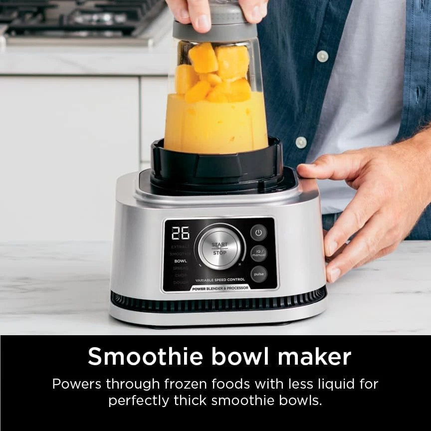 Foodi Blender And Food Processor Combination Set, 72 oz, Silver - SS401