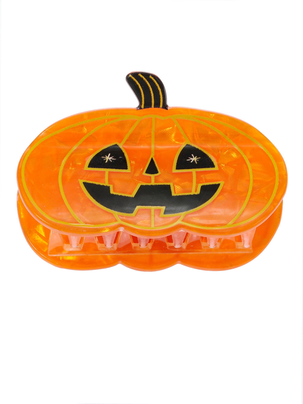Way to Celebrate Halloween Women's Pumpkin Claw Clip, Multicolor, 1 Piece