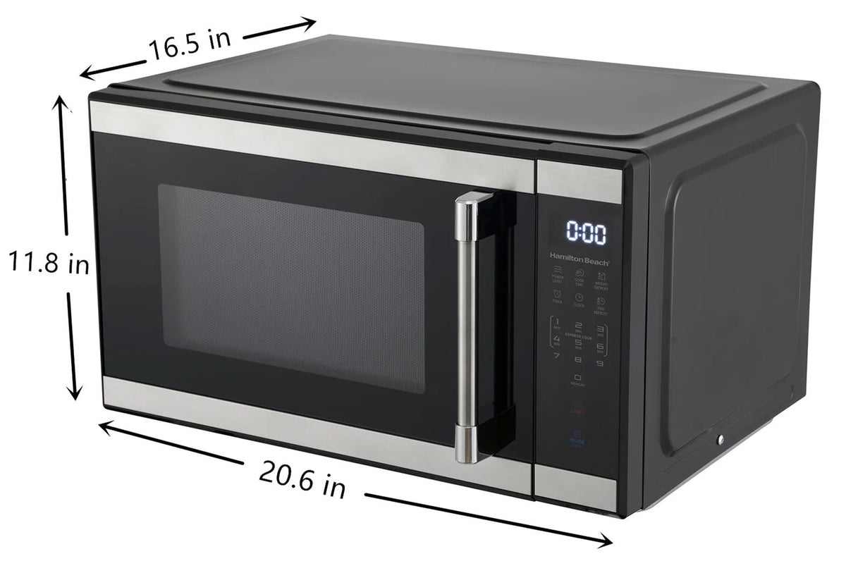 Hamilton Beach Countertop Microwave Oven 1.1 cu. ft. 1000 Watts White Stainless Steel - HB61W100027880
