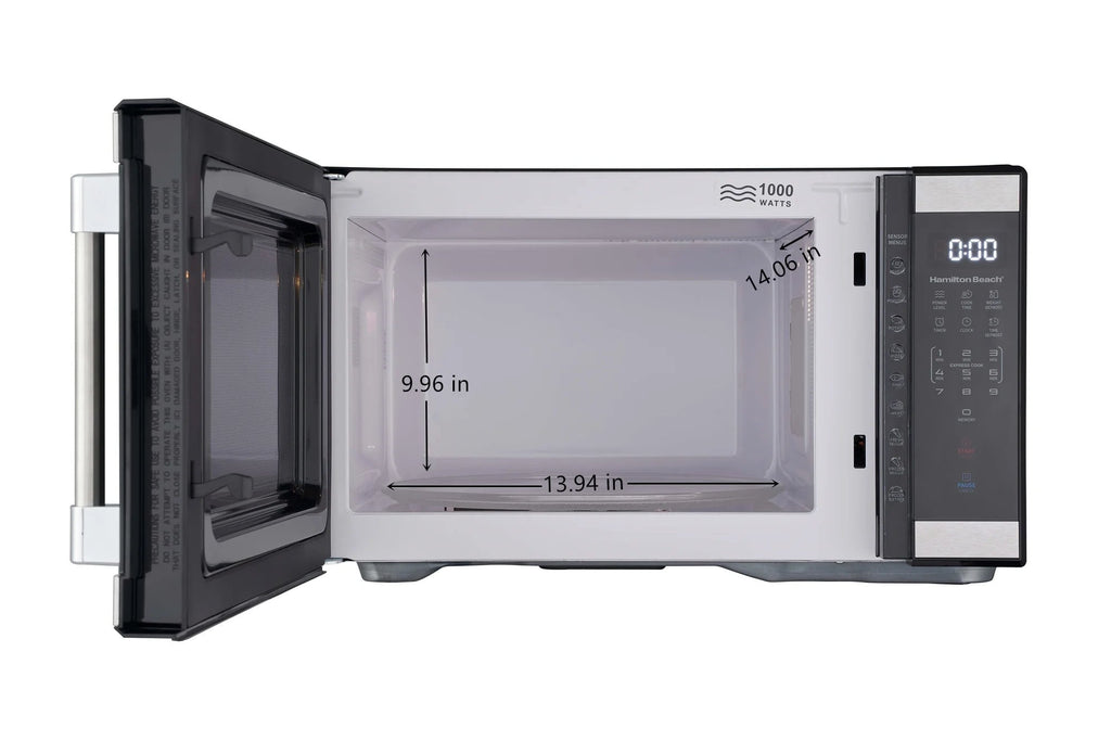 Hamilton Beach Countertop Microwave Oven 1.1 cu. ft. 1000 Watts White Stainless Steel - HB61W100027880