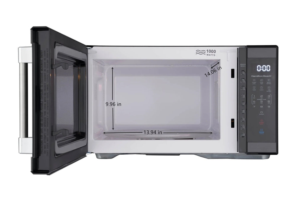 Hamilton Beach Countertop Microwave Oven 1.1 cu. ft. 1000 Watts White Stainless Steel - HB61W100027880
