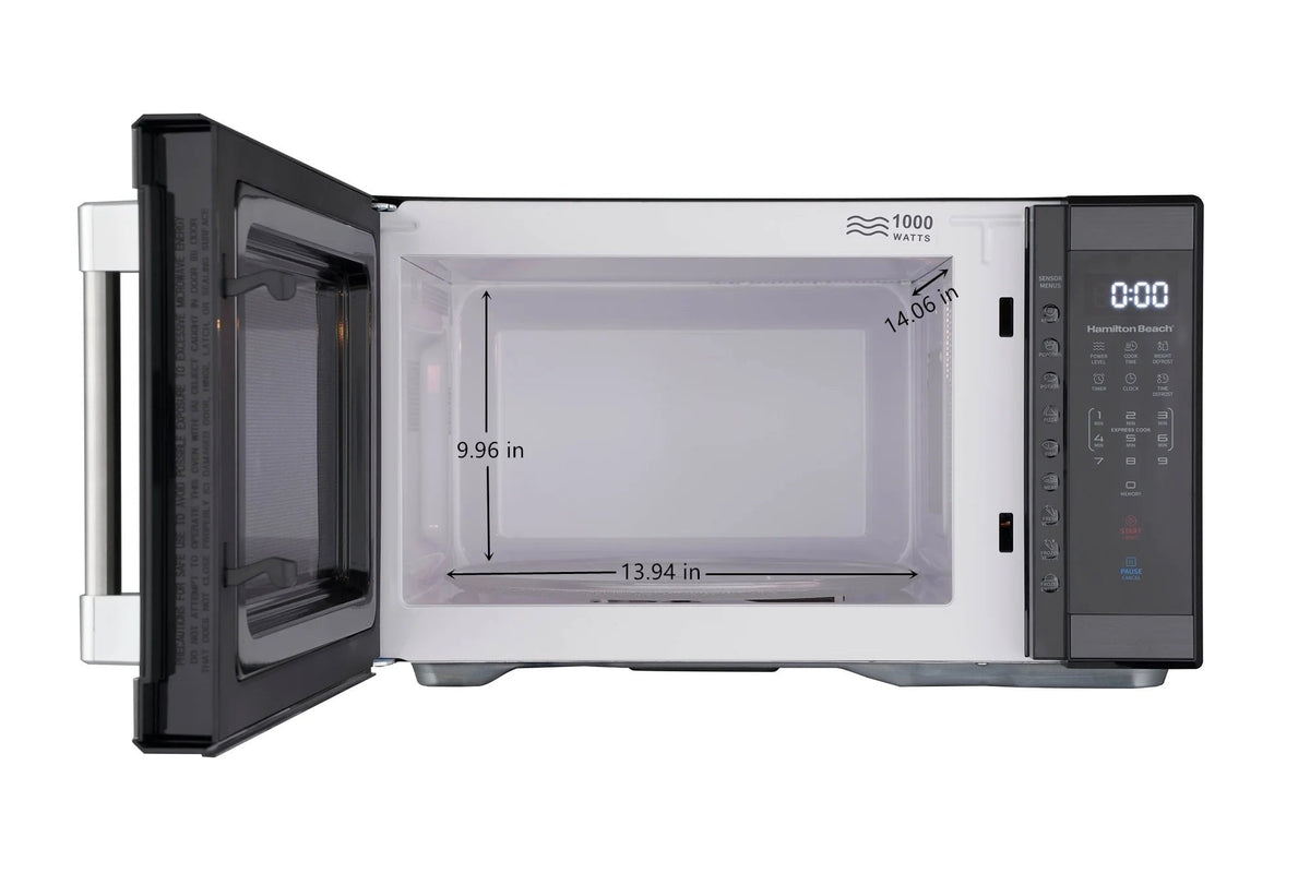 Hamilton Beach Countertop Microwave Oven 1.1 cu. ft. 1000 Watts White Stainless Steel - HB61W100027880