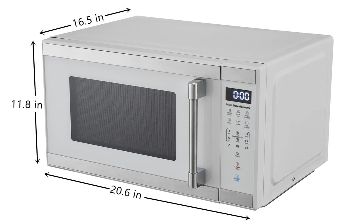 Hamilton Beach Countertop Microwave Oven 1.1 cu. ft. 1000 Watts White Stainless Steel - HB61W100027880