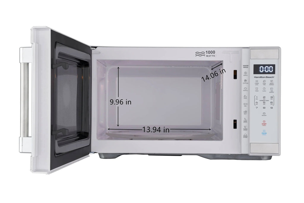 Hamilton Beach Countertop Microwave Oven 1.1 cu. ft. 1000 Watts White Stainless Steel - HB61W100027880