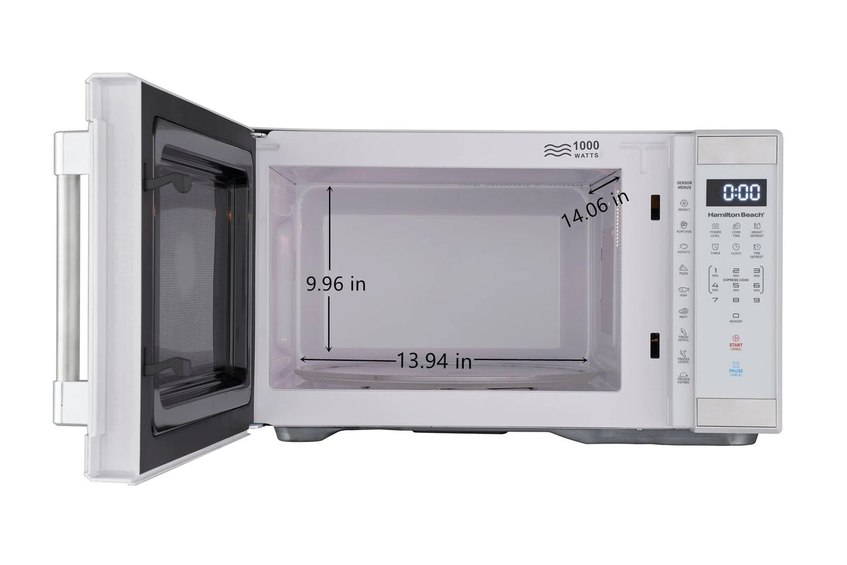 Hamilton Beach Countertop Microwave Oven 1.1 cu. ft. 1000 Watts White Stainless Steel - HB61W100027880