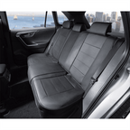 Auto Drive Faux Leather Rear Bench Seat Cover, Black, Universal Fit