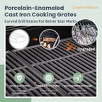 Captiva Designs 4-Burner Propane Gas Grill With Side Burner, 42,000 BTU, Silver - GR001