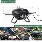 Captiva Designs 4-Burner Propane Gas Grill With Side Burner, 42,000 BTU, Silver - GR001