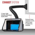 Master Airbrush Dual Fan Hobby Airbrush Spray Booth Kit With LED Lights And 5.6 Feet Exhaust Hose
