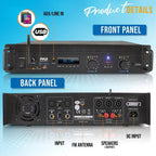 Pyle 2-Channel 2000W Bridgeable Rack-Mount Pro Audio Amplifier