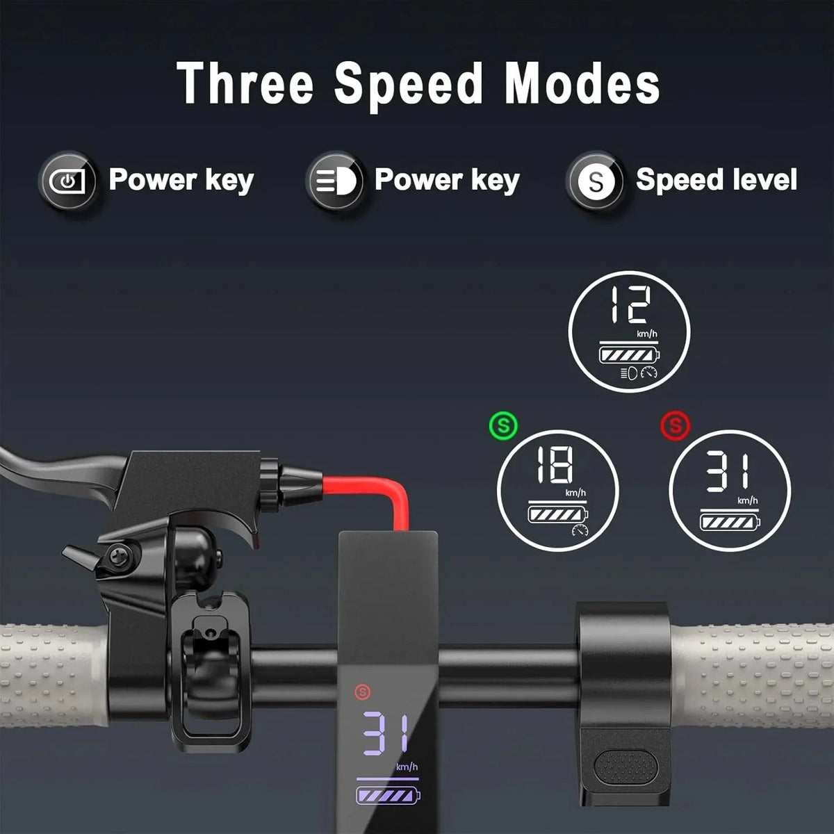 Roinside Electric Scooter, 8.5 in Solid Tires, 350W, 19 MPH, 21-23 Miles - UP12 Plus