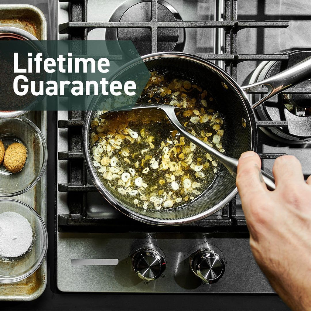 HexClad Hybrid Nonstick 6-Piece Pot Set With 2, 3, And 8-Quart Pots And 2 Silicone Trivets