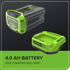 Greenworks Cordless Push Lawn Mower 60V 17in 4.0Ah Battery 3A Charger - 60v-17-push-4-0ah