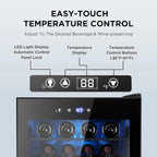 Electactic 3.2 Cu Ft 130 Can Beverage Refrigerator Cooler, Black, 19.29 x 17.32 x 30.79 inches - JC-90