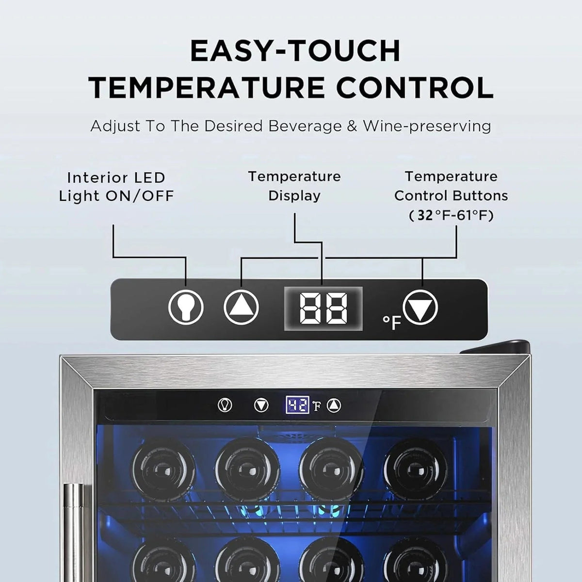 Electactic 3.2 Cu Ft 130 Can Beverage Refrigerator Cooler, Black, 19.29 x 17.32 x 30.79 inches - JC-90